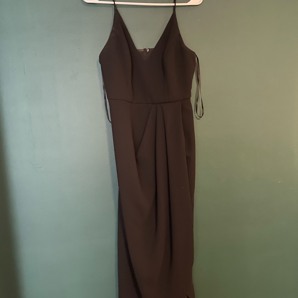 Xscape black high low gown